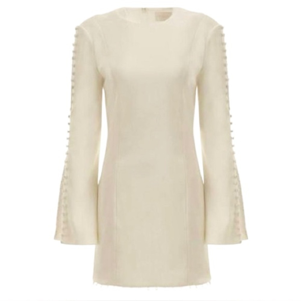 🔥 🆕 MISHA COLLECTION ANALIESE MINI DRESS IVORY SIZE 2 - SHOWSTOPPER DRESS!